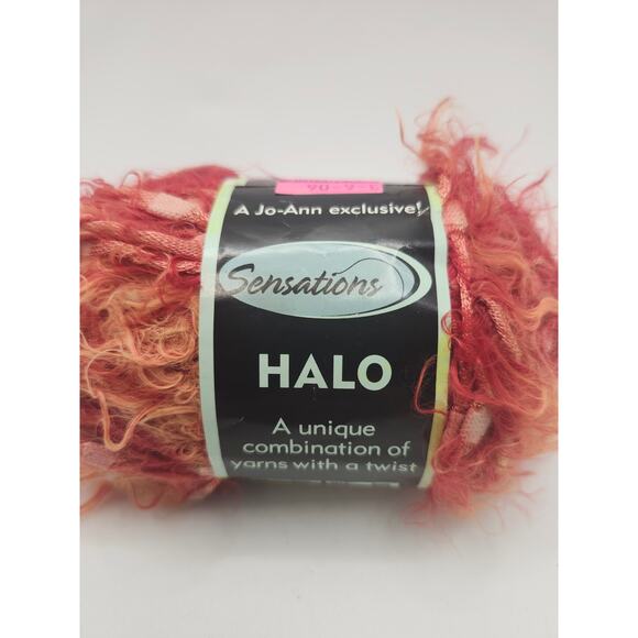 Sensations Halo Red Yarn Novelty Eyelash Textured 50g 49 yds 100% Nylon Skein - Picture 2 of 8